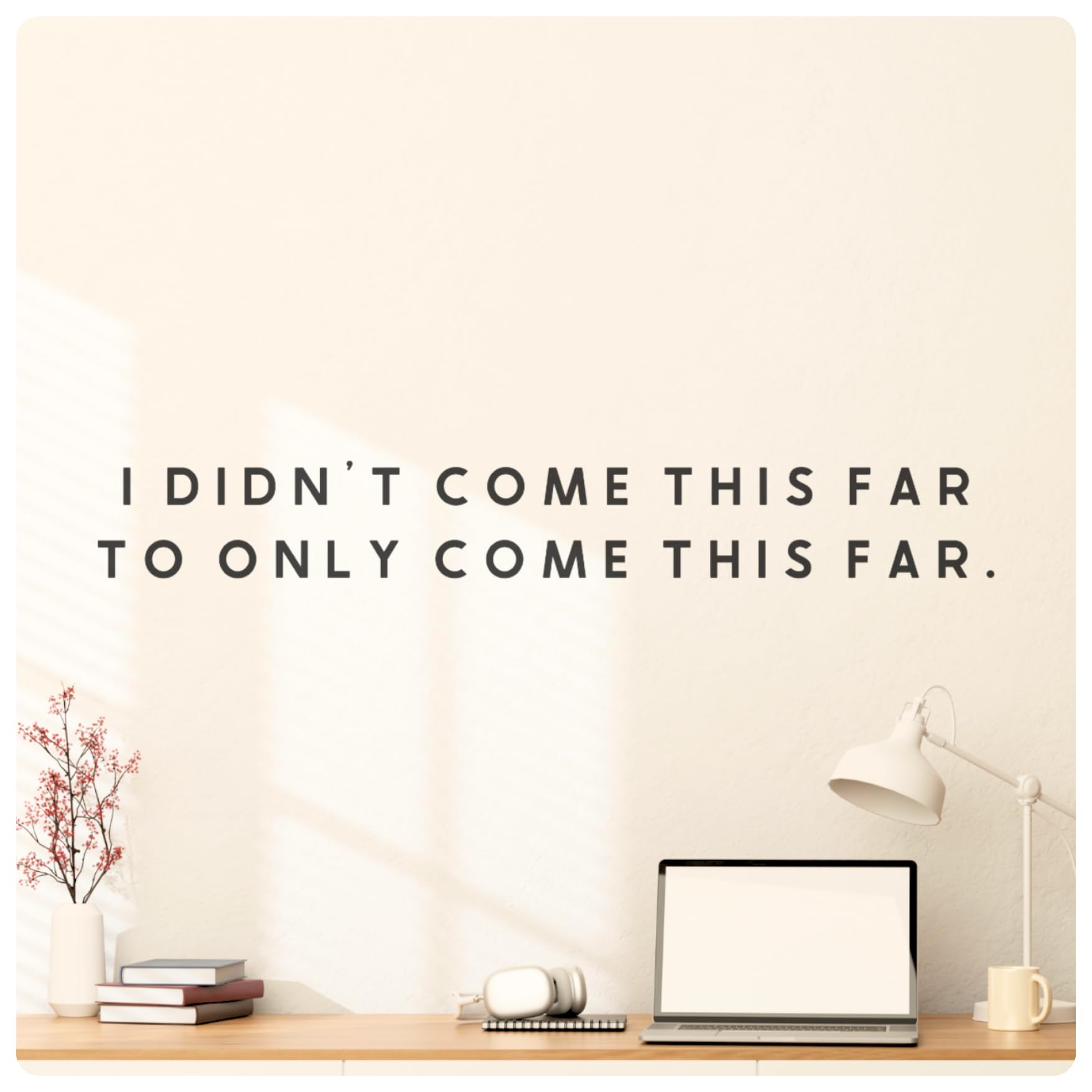 Sticker mural en vinyle motivation pour salle de sport et bureau inspirant