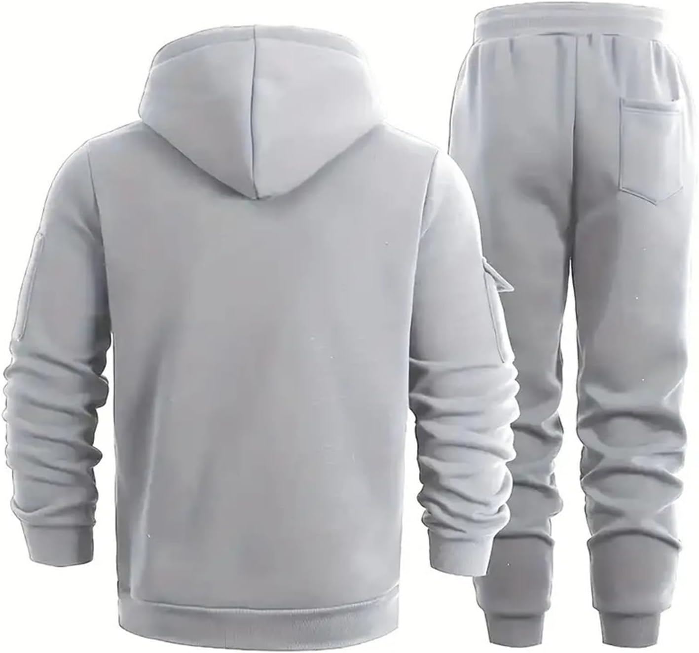 Mens 2 Piece Sports Sweatsuit Outfits Hoodie Full Zip Sweatshirt Joggers Sweatpants Set Fall Running Tracksuit