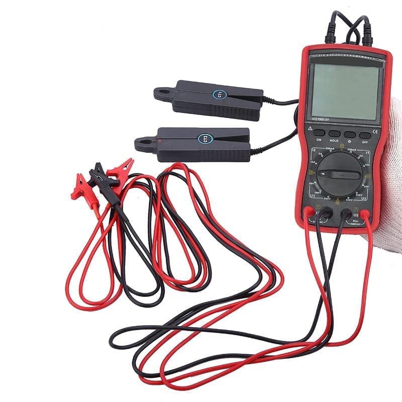 Multimeter Ampere Meter Voltmeter Voltage Meter Tester Double Clamp Phase Voltmeter with Data Hold Function Measuring Range 0 to 500V