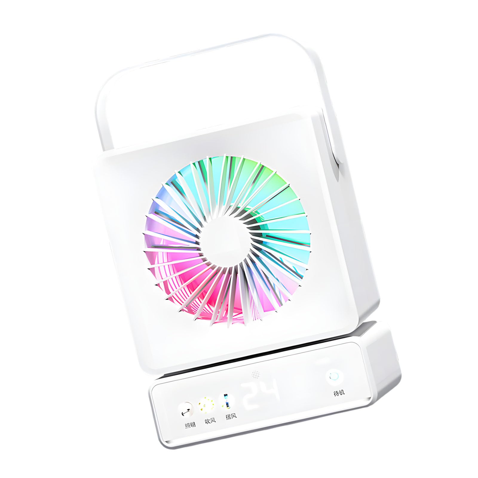 Ventilateur de bureau USB rechargeable 6000 mAh mini ventilateur portable sans fil compact C