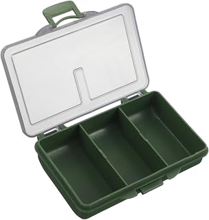 Mikikit Mini Fishing Bait Storage Tray Organizer Box, Green Plastic