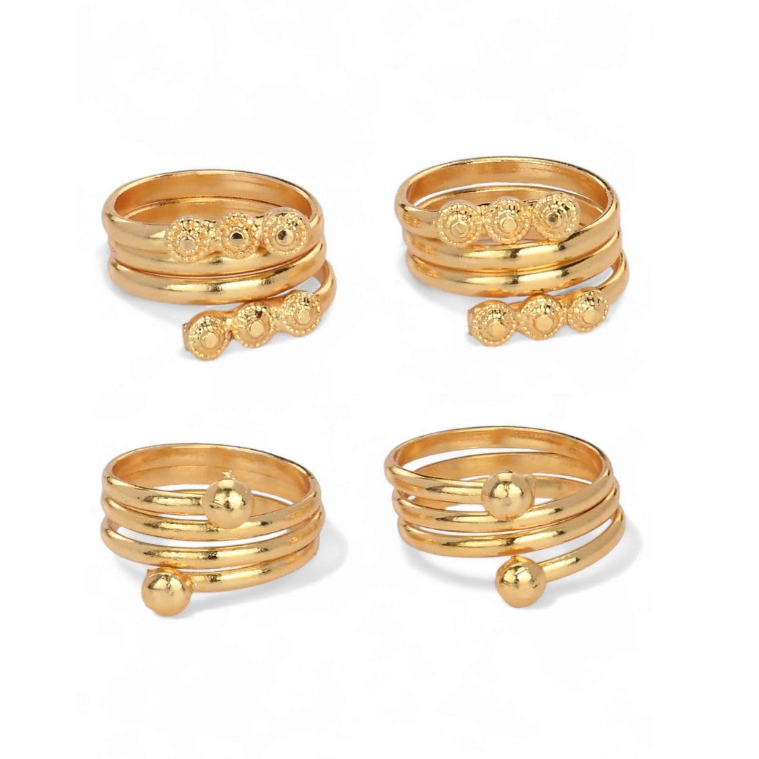 Combo of 2 Pair Toe Rings Adjustable, Traditional & Fashionable Accessories for Women