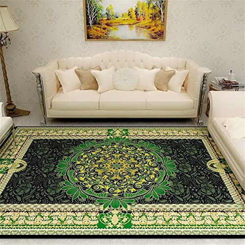 Rutschfest Weich Teppiche Groß Für Wohnzimmer Dekoration Grün Vintage...