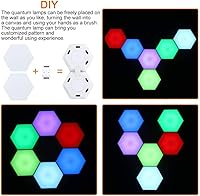 Vista 4 de QFFL paneles de luz led inteligentes Hexágono LED luces paneles de luz multicolor triángulo panel USB a interfaz para conectar para el hogar salón