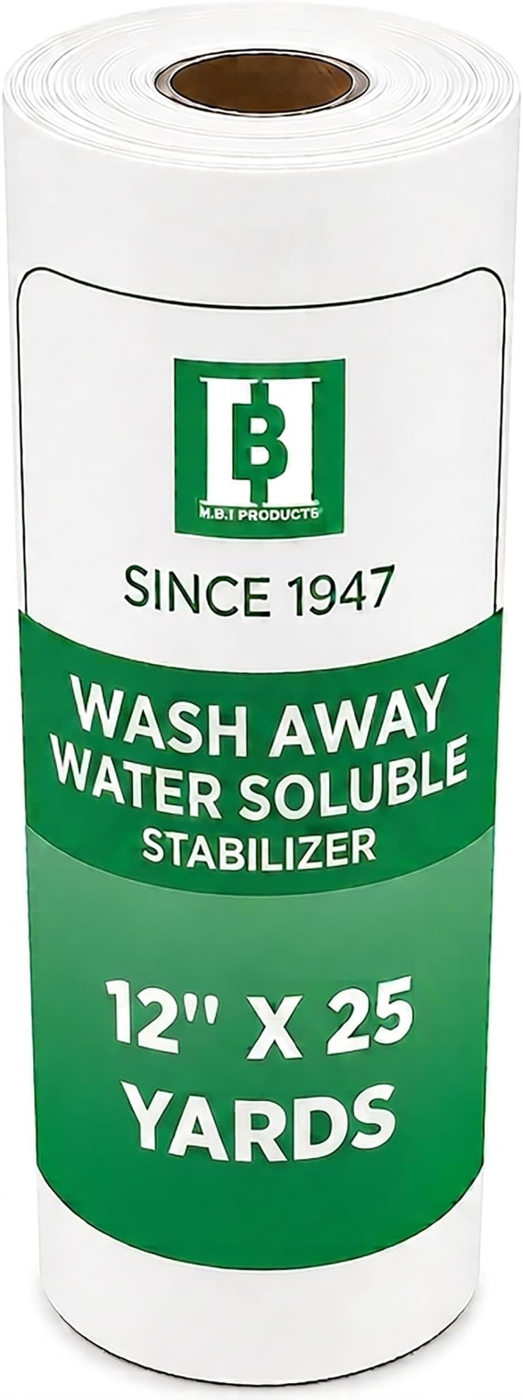 Wash Away Water Soluble Embroidery Stabilizer 12" x 25 Yards for Machine Embroidery