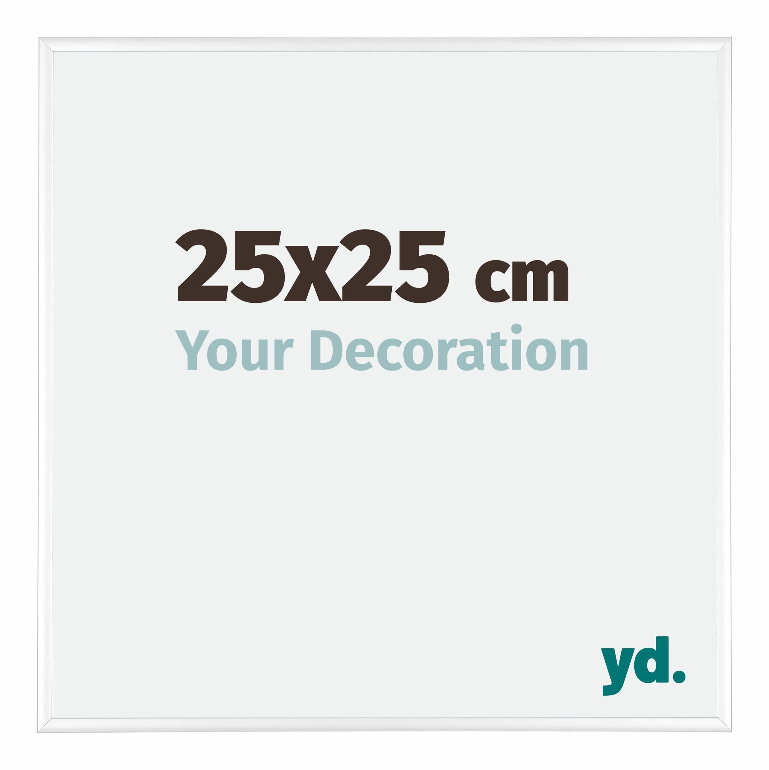 Your Decoration - Picture Frame 25x25 cm - White High Gloss - Decorative Wall Frame in Aluminium with Antireflection - Frame 25x25 - Kent — image 1