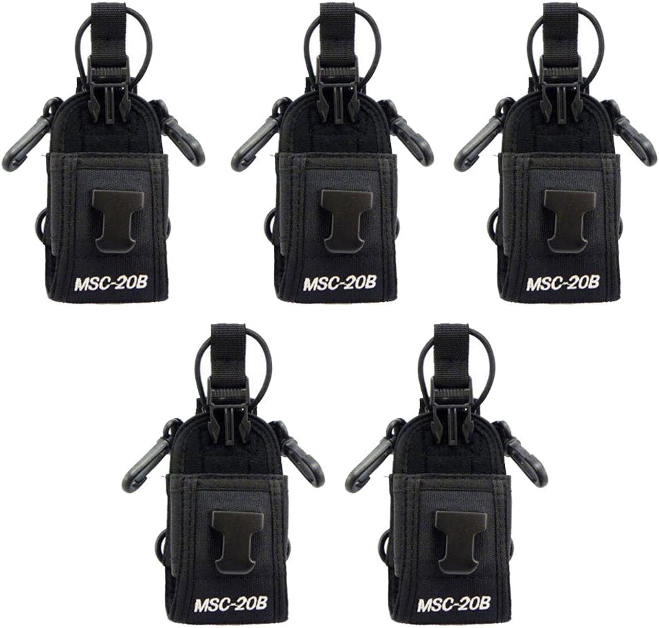 Tenq 5pack Msc-20b Multi-functional Radio Case Pouch for Motorola Kenwood Midland Icom Yaesu Baofeng Two Way Radio
