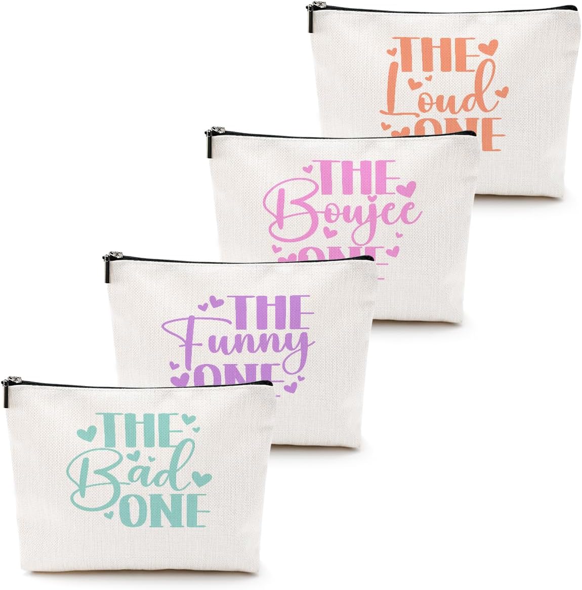4 Pcs Girls Weekend Gifts for Women 2026 Girl Trip Gifts Favors Makeup Bag