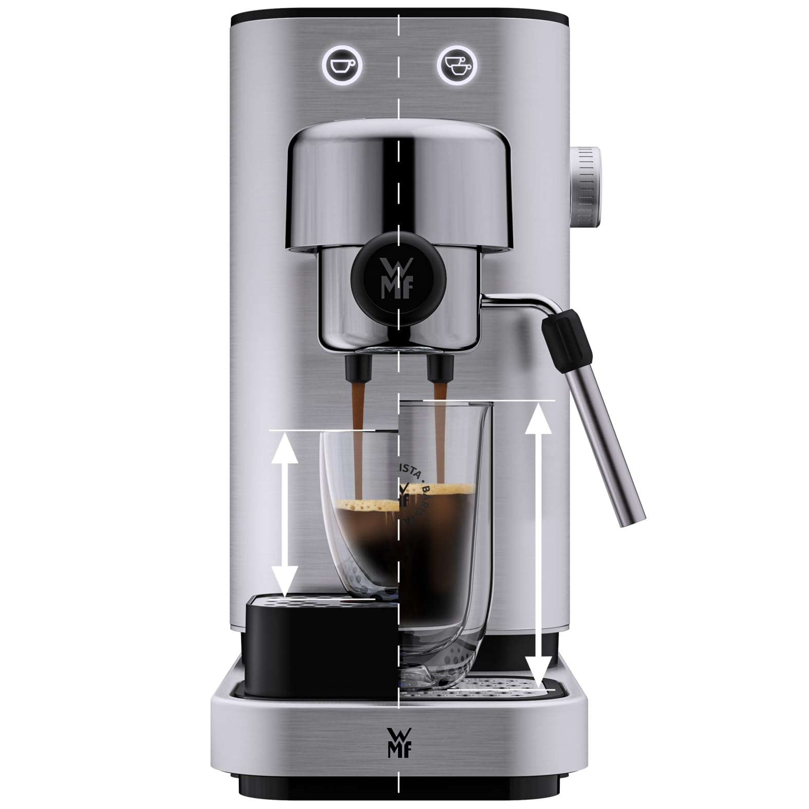WMF Lono Espressomaschine Siebträger 1350 Watt 15 bar Edelstahl matt
