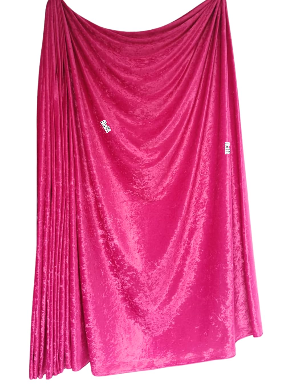 Tia Knight Inspired Fabrics Cerise Pink Crushed Velvet Stretch Material | Soft Furnishing, Craft Velour & Dressmaking Fabric | Same Day Dispatch | Sold By The Metre | By Tia Knight Q156 (Cerise Pink)