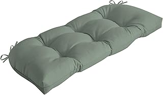 Arden earthFIBER Outdoor Wicker Settee Cushion, 41.5 x 18, Rain-Proof, F...