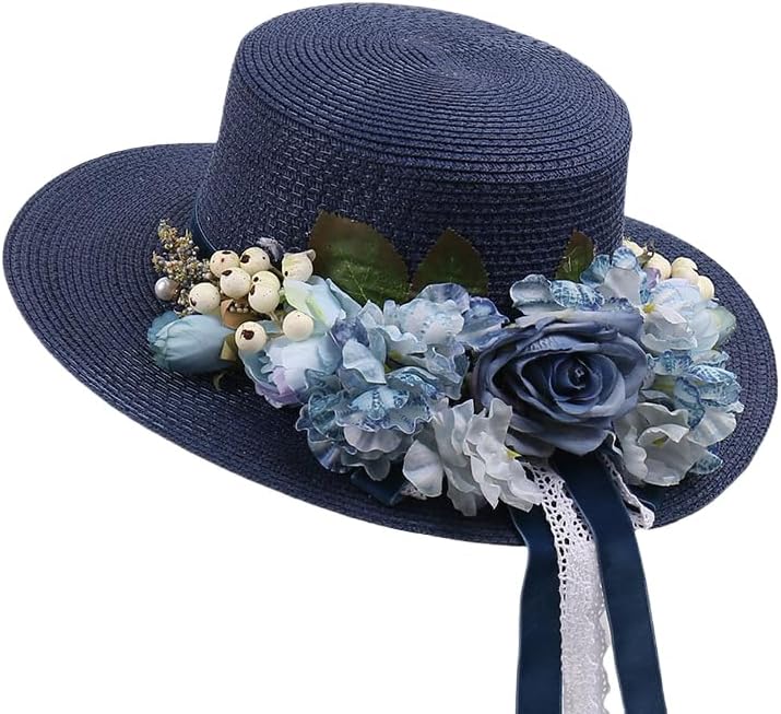 Stylish Summer Straw Hat for Women Adjustable Breathable Floral L...