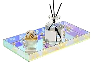 Iridescent Acrylic Vanity Tray: A Spark of Elegance for Your Dressing Table