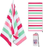 Vista 22 de Exclusivo Mezcla - Toalla de playa de microfibra de secado rápido, grande, repele la arena, para viajes, campamento, deportes; súper absorbente