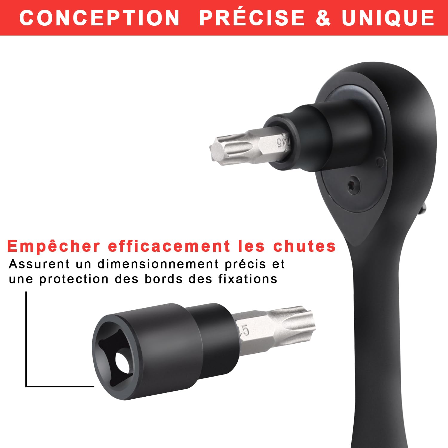 Awang 13PCS Douille Torx Mâles T8 à T60, Jeu de douilles à embouts étoilé | Coffret Embout Torx 1/4" 3/8" 1/2" drive en Acier S2