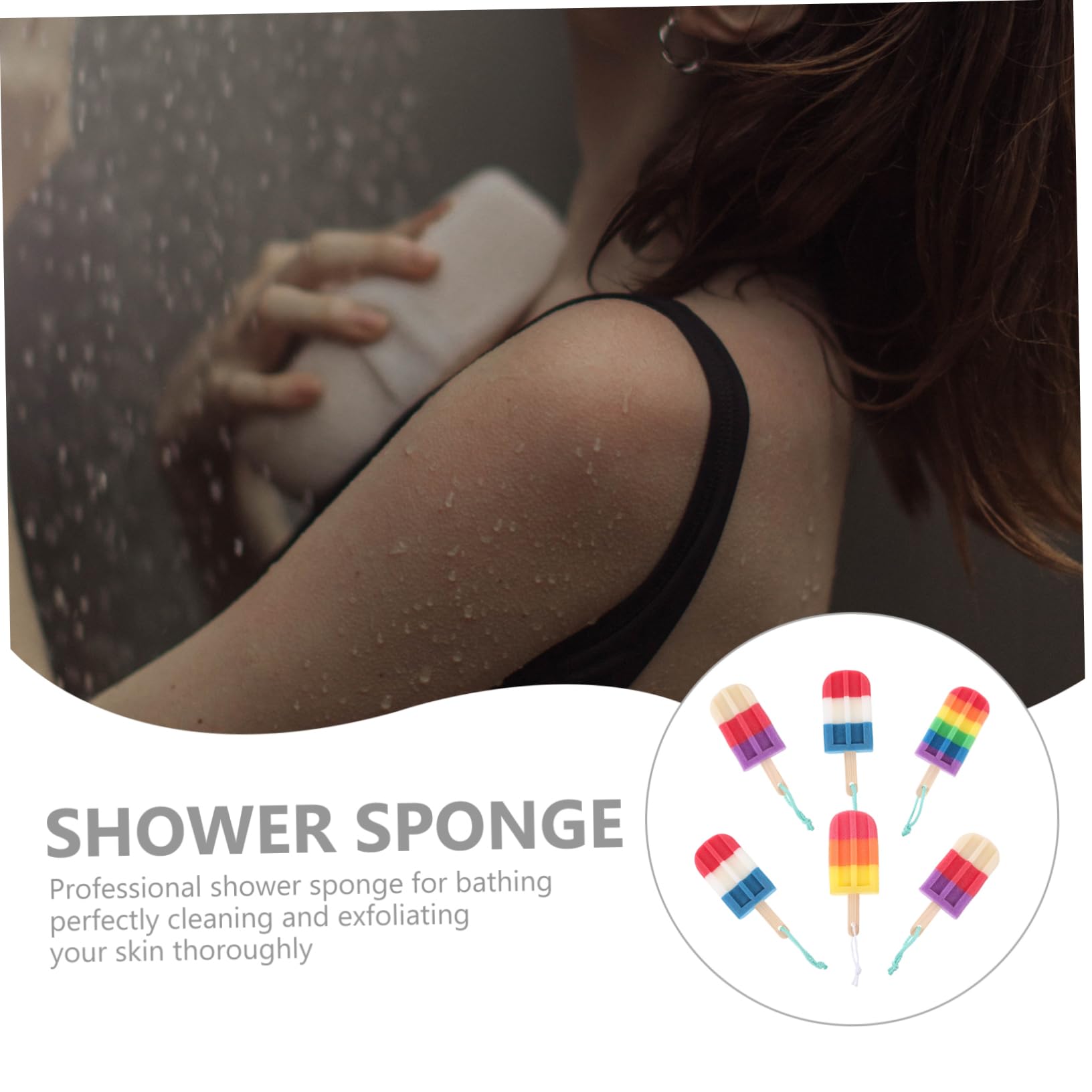 KOMBIUDA 18pezzi Spugne Esfolianti Per Doccia Accessori Da Bagno Morbidi e Leggeri Per Igiene Per Uomini e Donne Colorazioni Casual