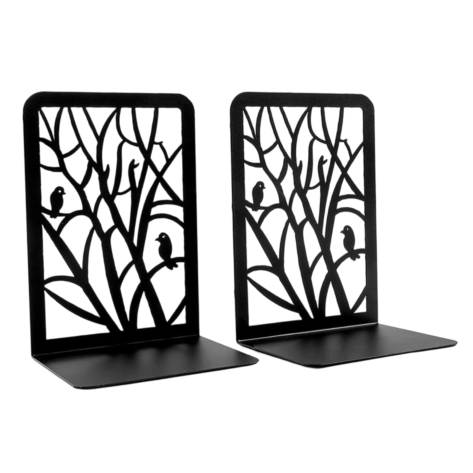Glifora 1 Pair Tree of Life Decorative Bookends for Shelves - Bookshelf Organiser, Hollow Book Holder Stoppers for Desk, Office and Library Decor