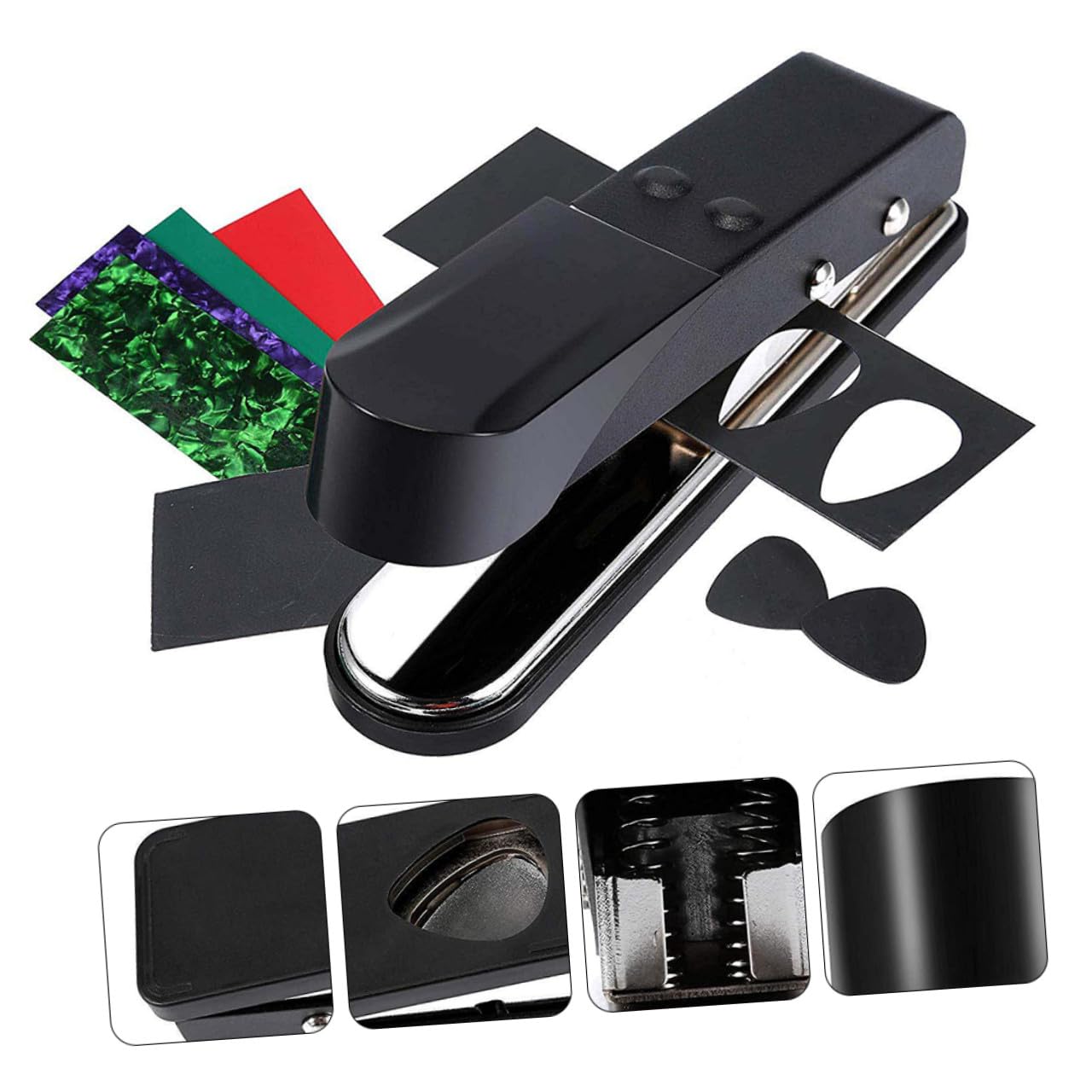 ERINGOGO 1 Zestaw Pick Cutter Guitar Pick Maker Zrób Swój Własny Dziurkacz Do Kostek Gitarowych Dziurkacz Do Kostek Gitarowych Dziurkacz Do Kostek Gitarowych Twórca Kostek Losowy Kolor