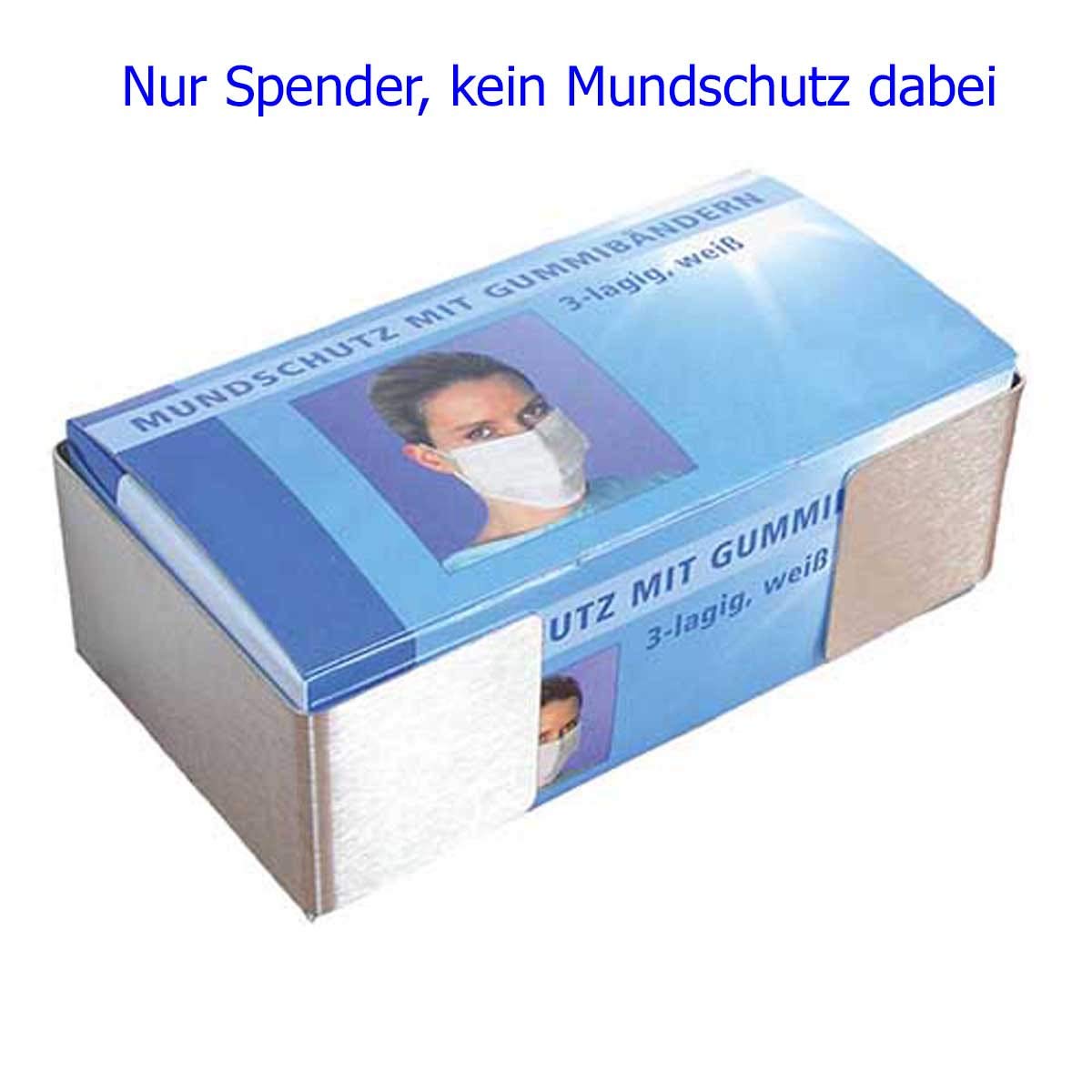Edelstahl-Mundschutzspender, Nasen- und Mundschutzspender, Spender für Mundschutz in der Medizin, rostfrei, 1 Stück (ohne Mundschutz)