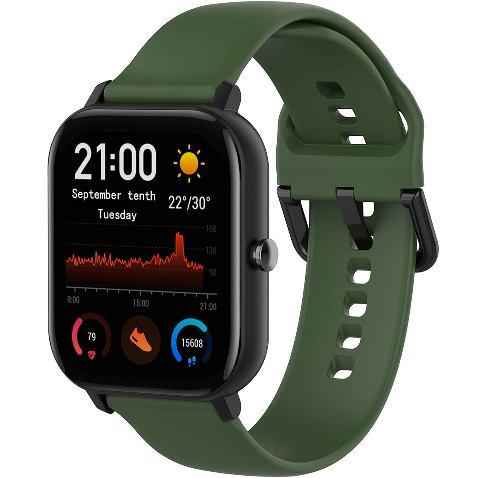 Fit for Amazfit GTS 2 Mini Bands for Women Men, 20mm Amazfit GTS 3 Quick Release Soft Silicone Replacement Watch Bands Straps Wristbands Bracelet Fit