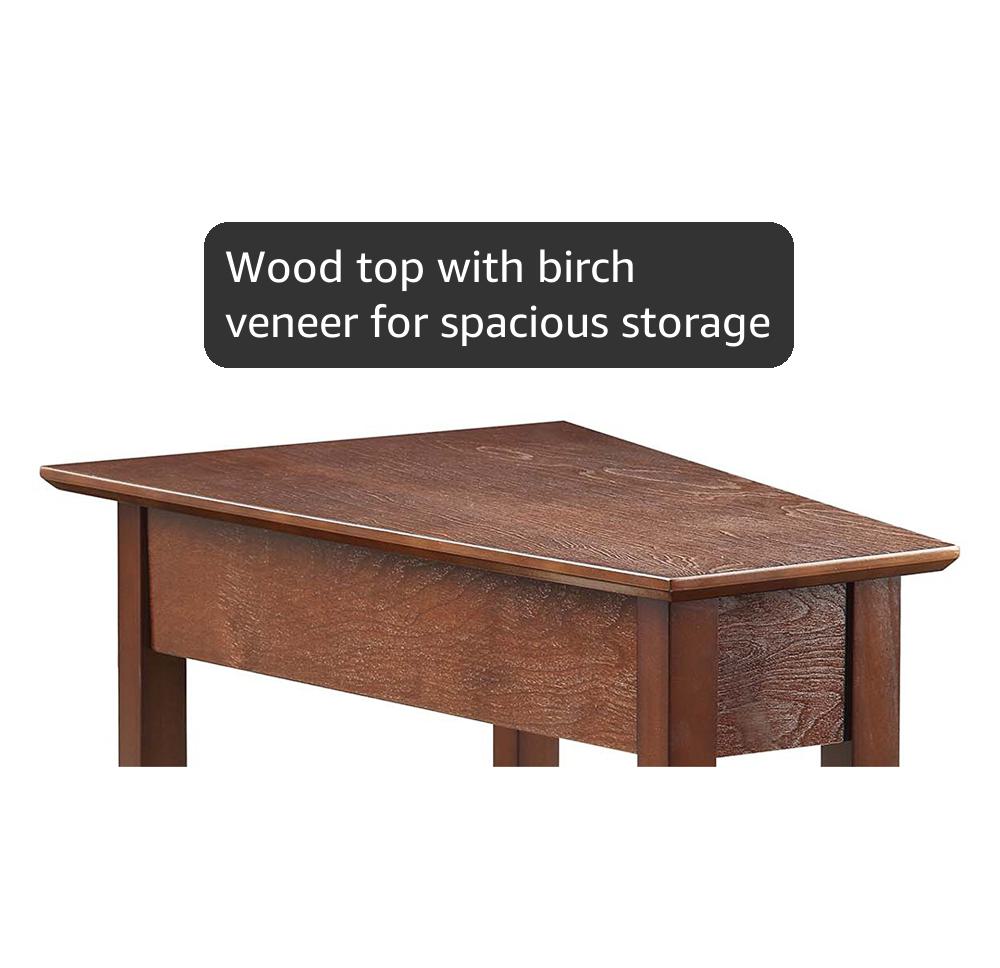 Amazon.com: Convenience Concepts American Heritage Wedge End Table