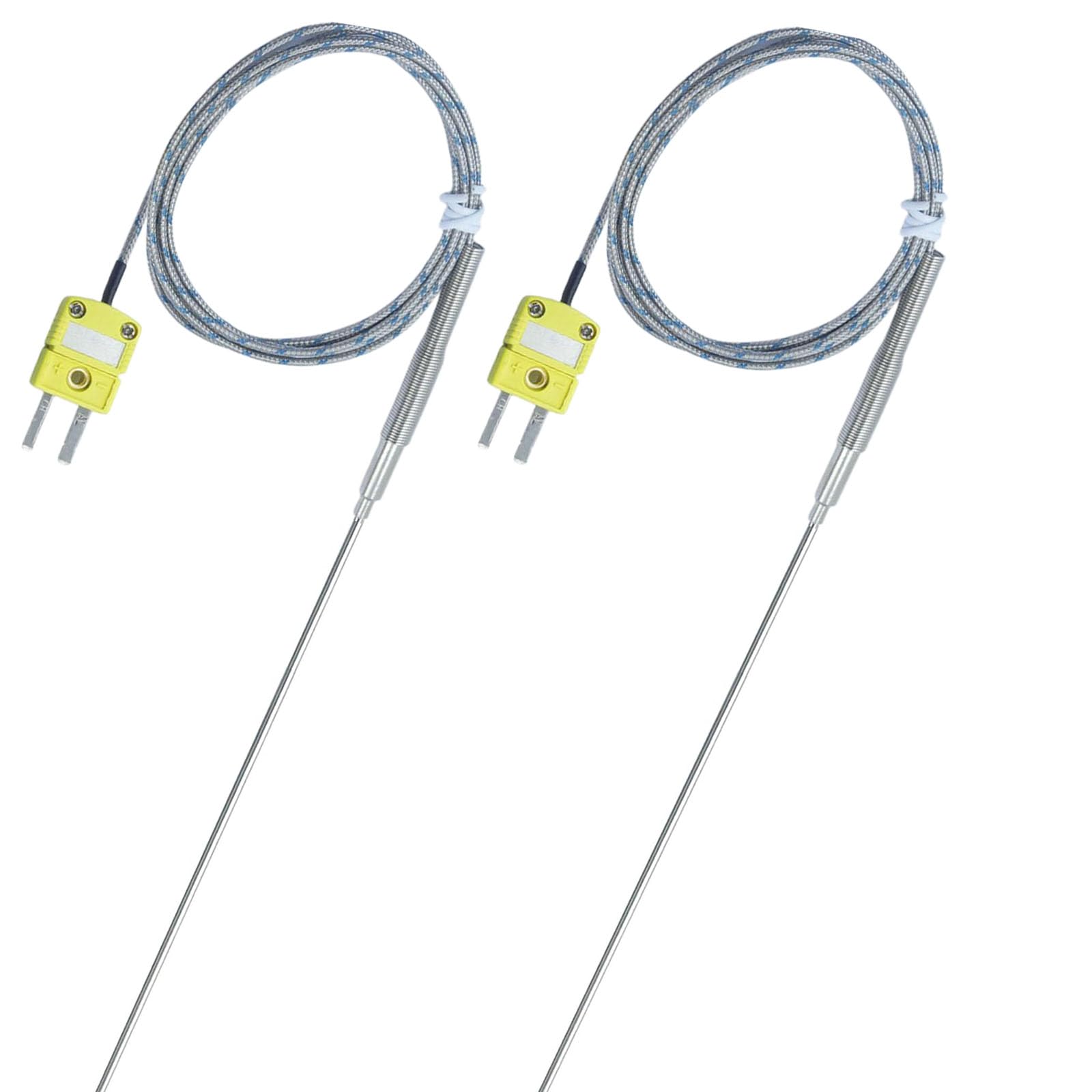TL1918SL - Sonda de termopar tipo K (2 unidades, cable de 11 pulgadas/0.1 pulgadas, rango de medición de 40 pulgadas, 10 ºC-1250 ºF)
