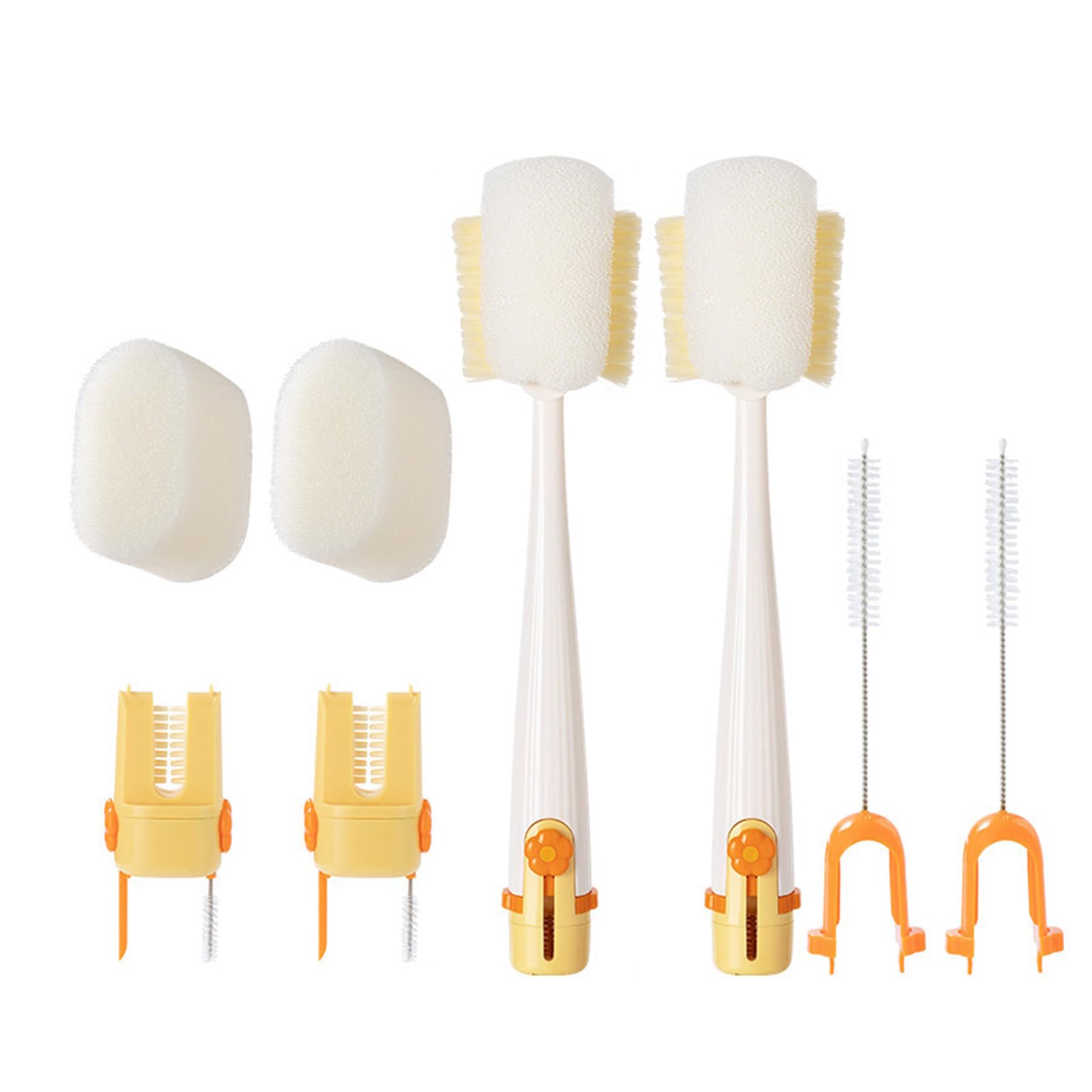 Bouteilles d'eau et récipients étroits brosse de nettoyage 5 en 1 compacte