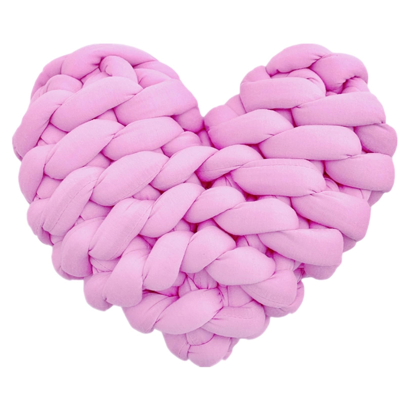 Mekalero Knotted Heart Cushion Soft and Decorative Artistic House Accessory Perfect As Thoughtful Gift Present Decorative Home Furnishing