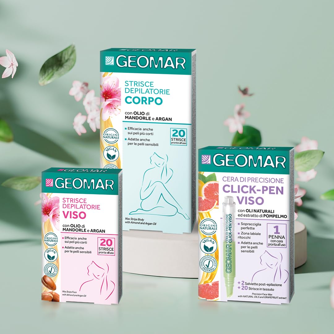 GEOMAR Click-Pen wosk do twarzy z naturalnymi olejkami i ekstraktem z grejpfruta, 95% naturalnego pochodzenia, wyprodukowano we Włoszech, 1 x 3,6 ml
