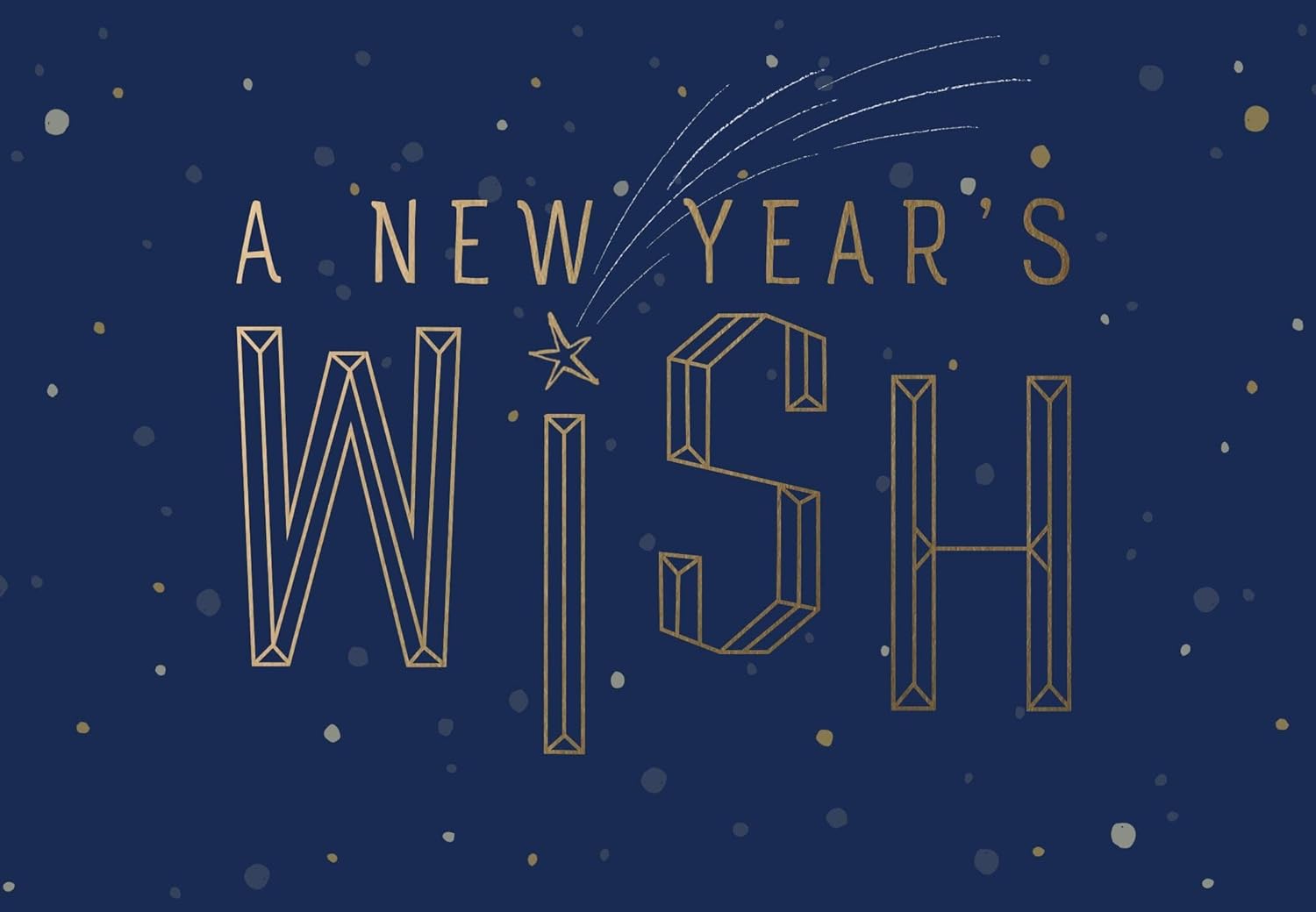 Hallmark Business Bulk 25 Pack Corporate Happy New Year Cards for Employees & Clients (Starry Wish), 5 x 7 Cards, Message Inside, Envelopes Included