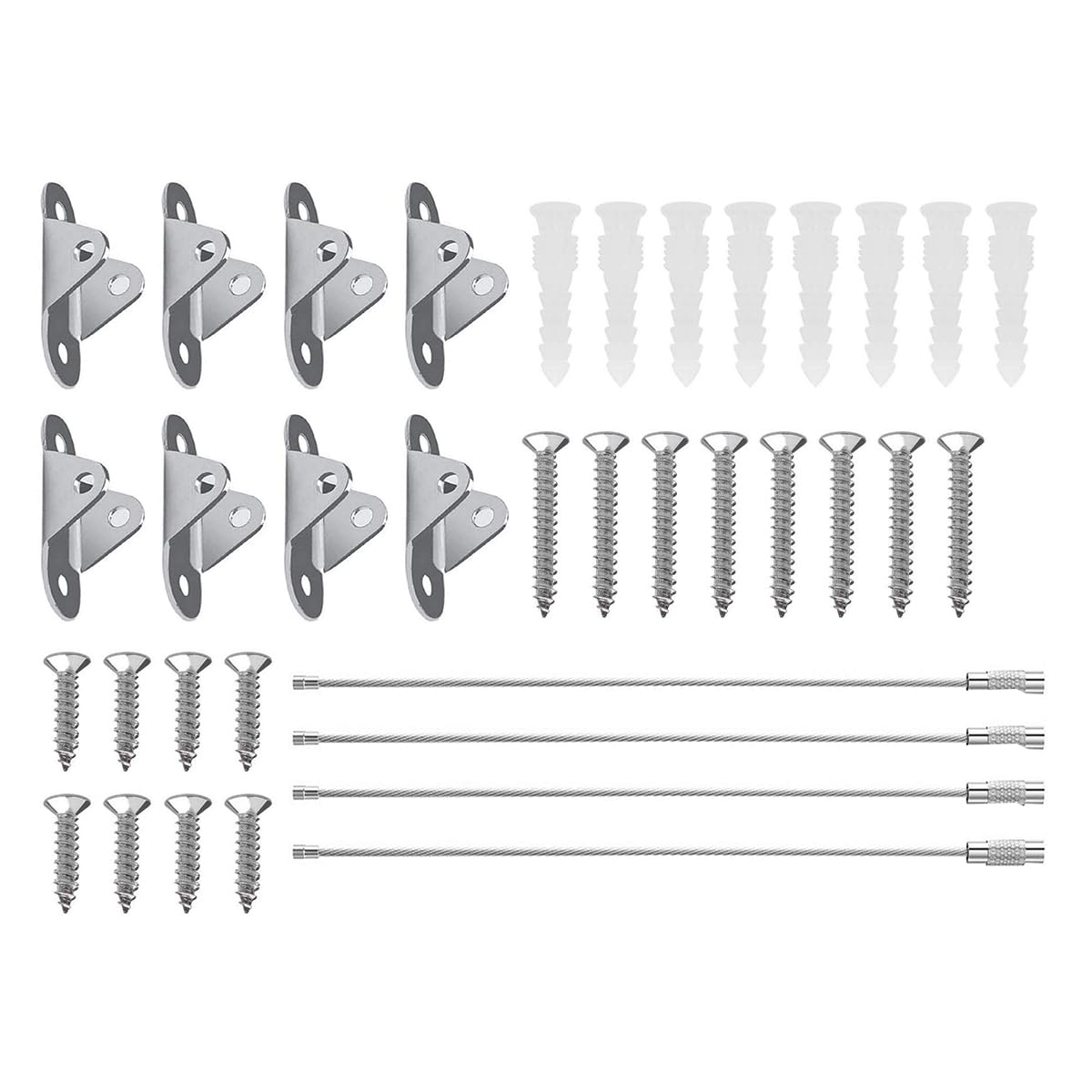 Alide 4 Sets Of Non-tip Furniture Belts, Anchor Straps Kit, Tilt Protection for Furniture Strap,Safety Belt From Falling