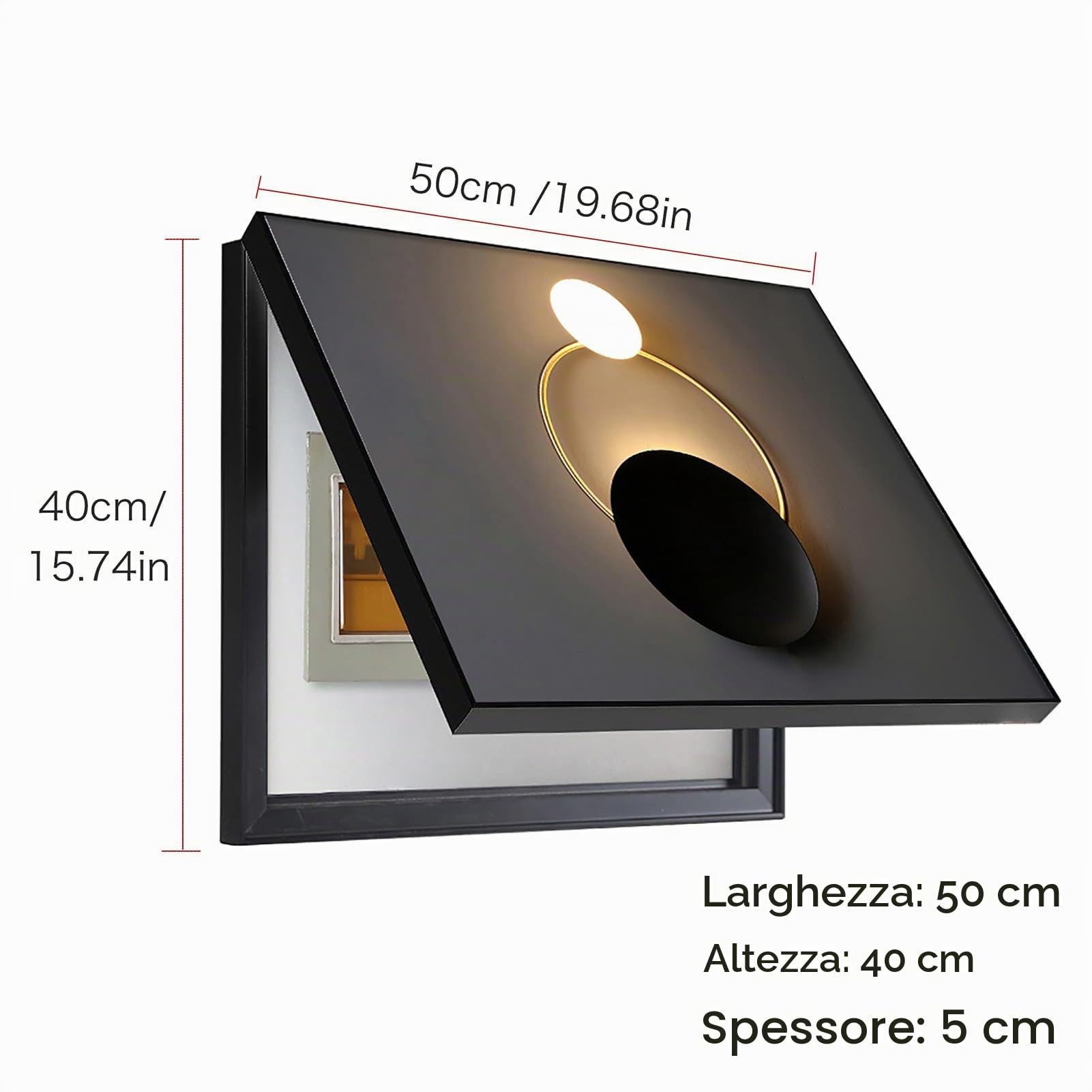 Copri Quadro Elettrico Decorativo | Cassaforte per Quadro Copri Contatore con Cornice Protezione e Stile per il tuo Quadro Elettrico,50x40cm