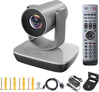 AVKANS PTZ Camera SDI 20x Optical Zoom HDMI USB IP Live Streaming Camera, Real Colors, PoE Supports, HDMI PTZ Camera for Church Services Worship Education vMix OBS Zoom Facebook YouTube