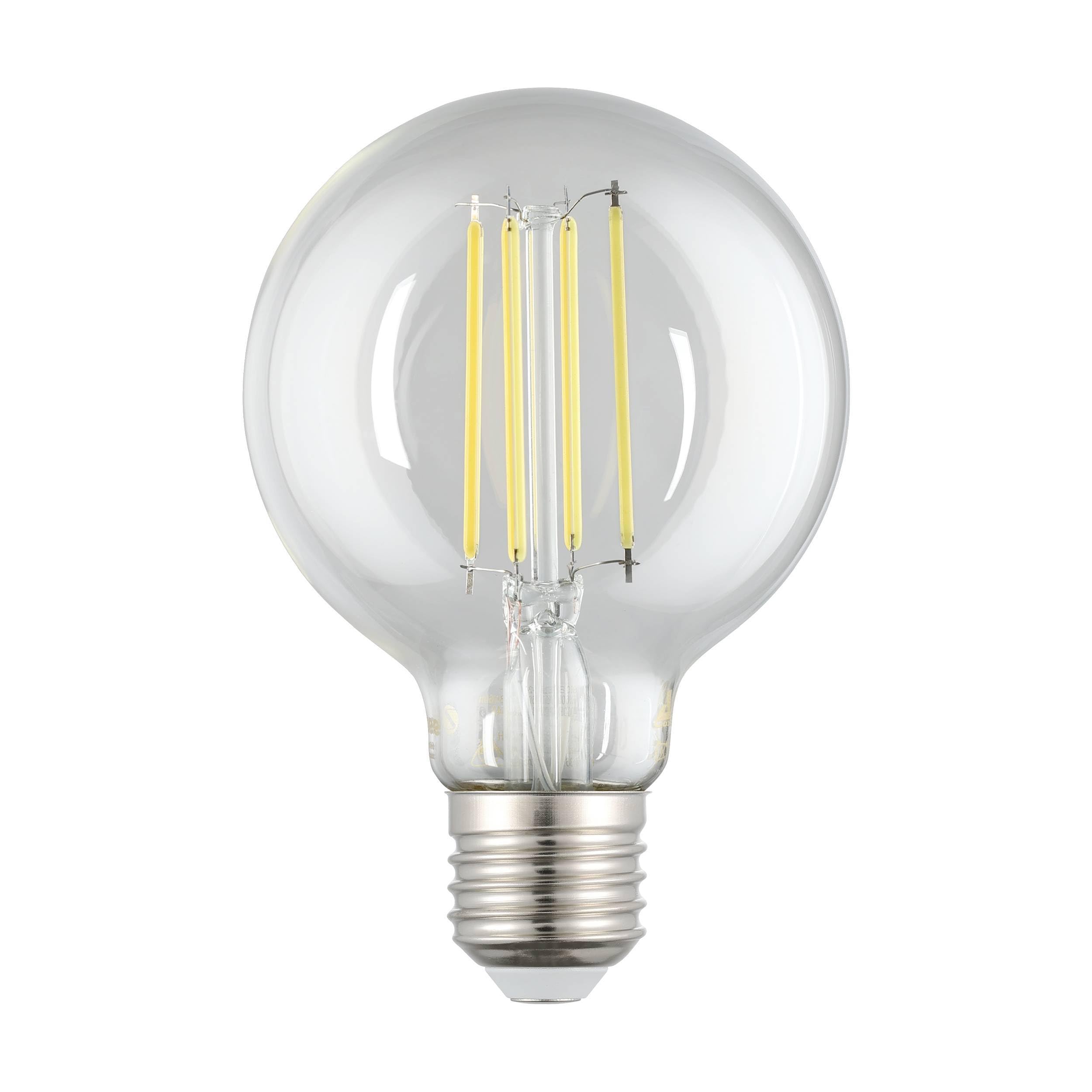 Eglo Connect.z Smart Home E27 LED Filament Light Bulb, G80, ZigBee, app and Voice Control, dimmable, Neutral White, 806 Lumen - Image 2