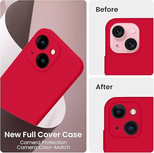 Miniatura 591 de FireNova Funda para iPhone 14 Pro, funda de silicona mejorada [protección de cámara] con [2 protectores de pantalla], forro interior de microfibra
