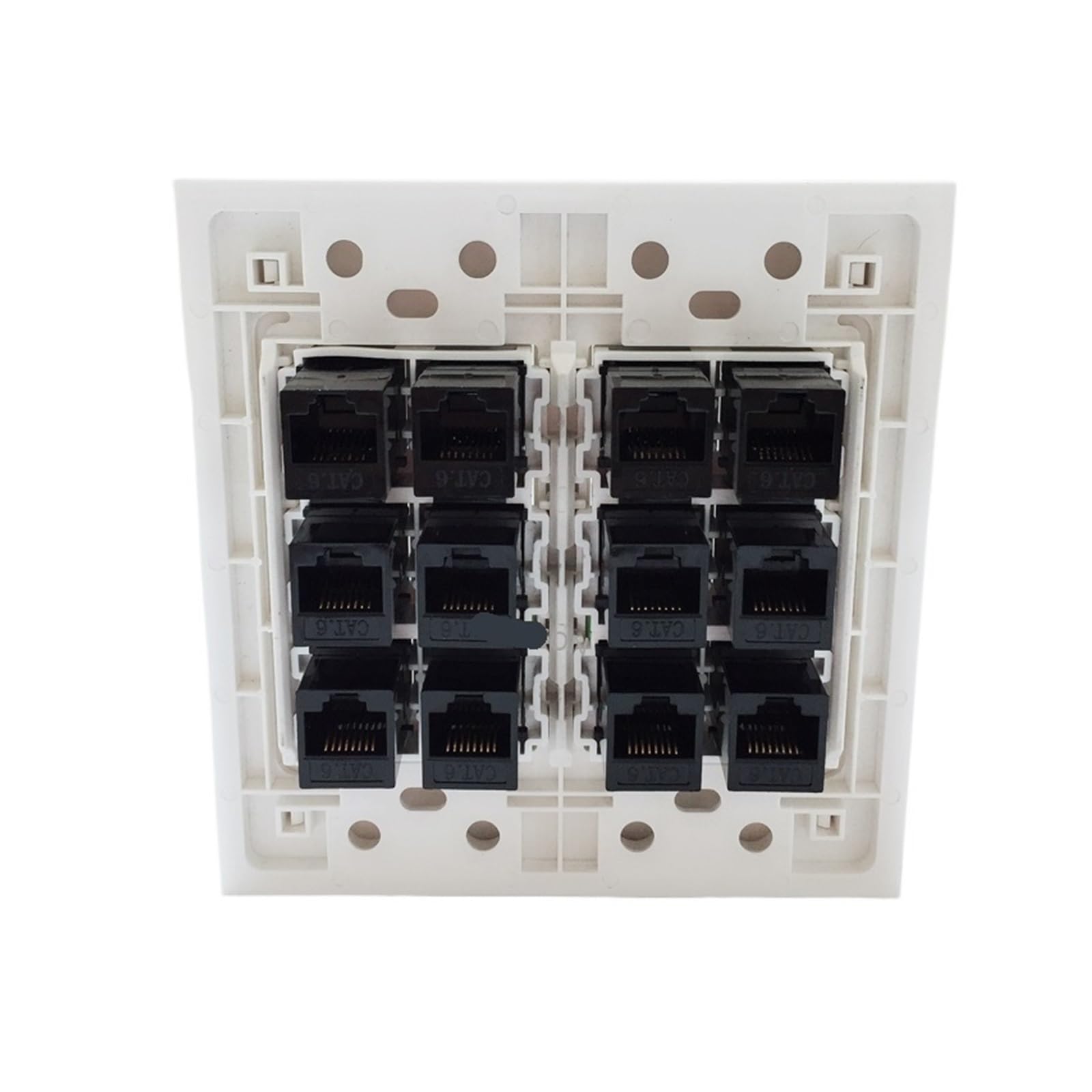 Wandplatte mit 12 Ports CAT6 CAT5E RJ45-Buchsen(CAT6)