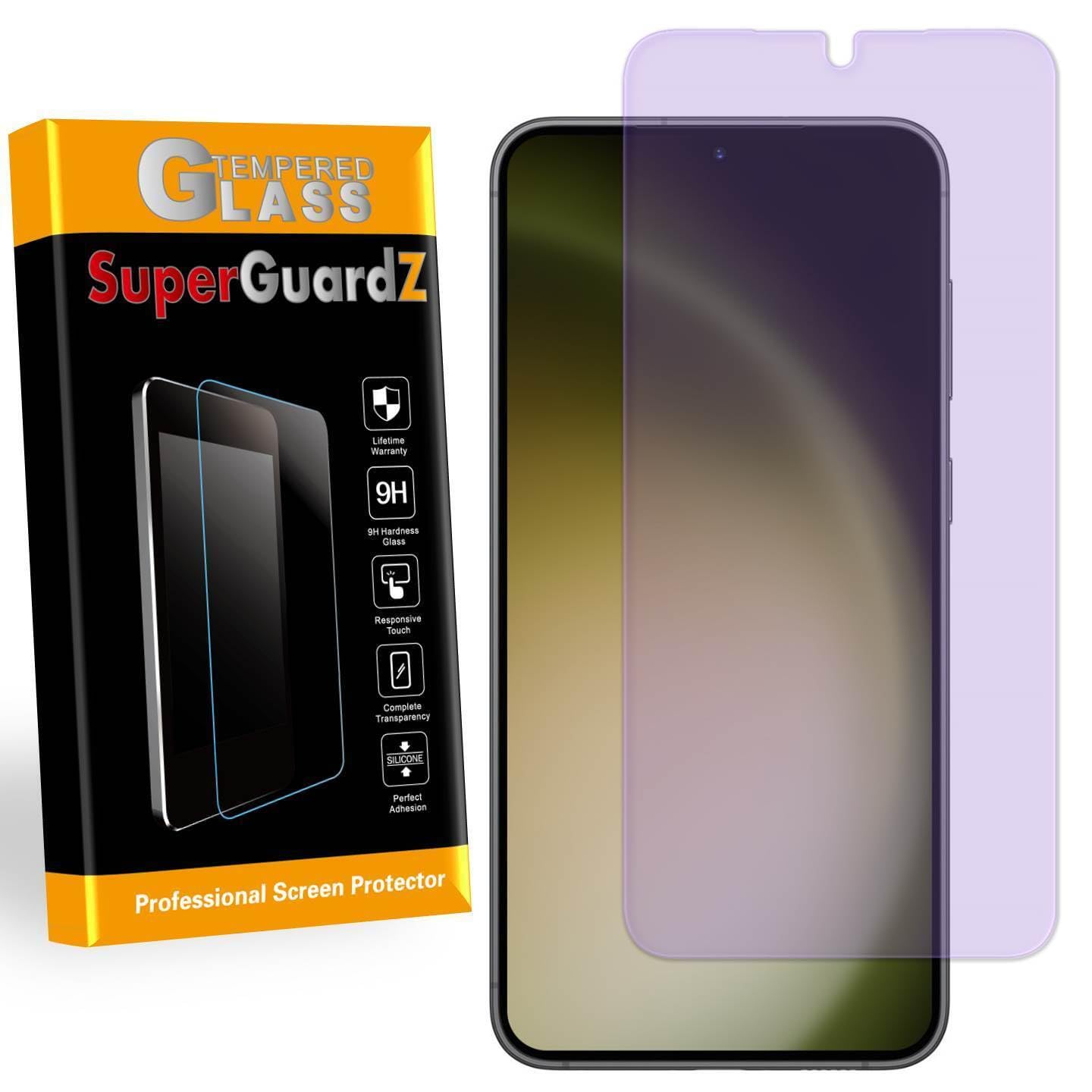 [2-Pack] for Samsung Galaxy S25 Ultra (2024) Screen Protector Anti Blue Light Tempered Glass, Eye Protection, SuperGuardZ, 9H, 0.3mm, Anti-Scratch,