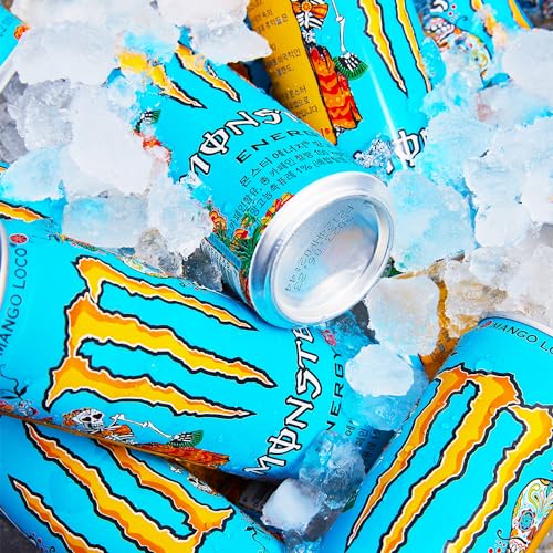 Monster Energy Mango Loco – 24 Lattine da 500 ml, Energy Juice con Taurina, L-carnitina, Inositolo e Vitamine del Gruppo B, Bevanda Energetica dal Gusto Esotico di Mango - Immagine 4