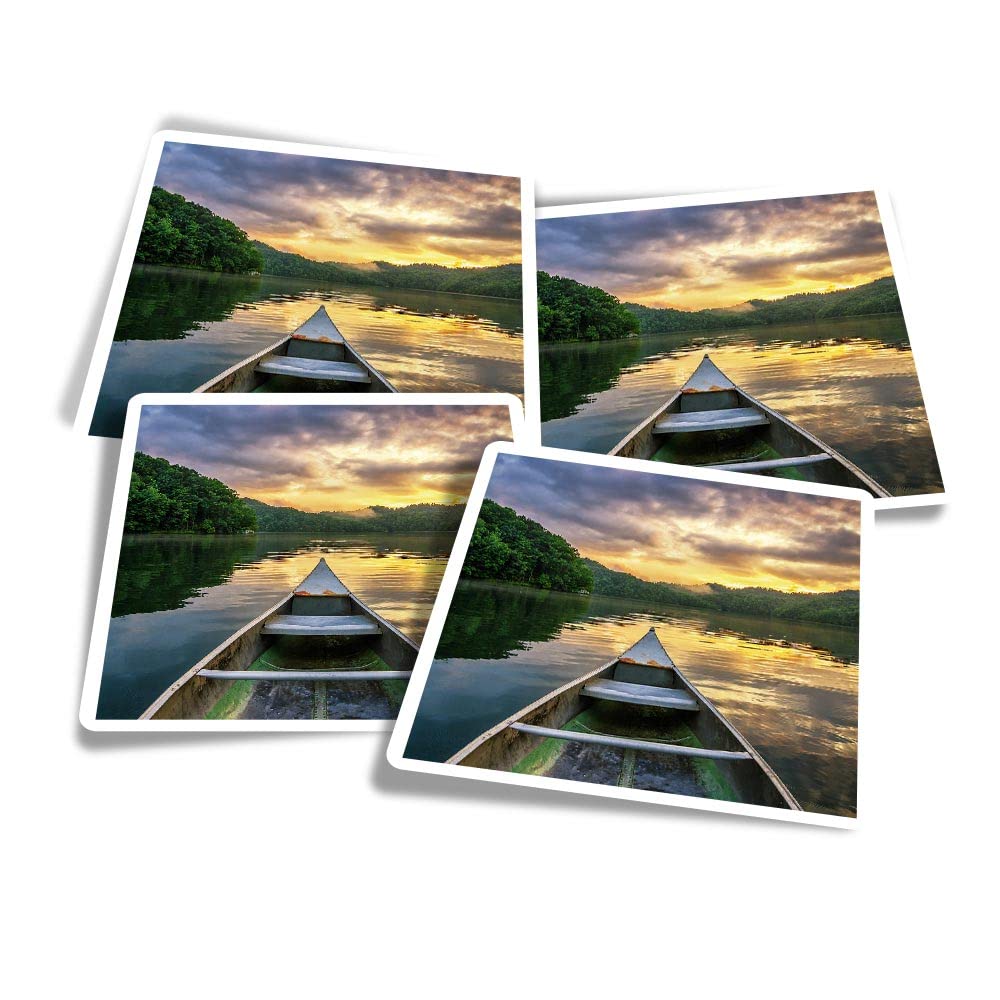 Vinyl Square Stickers (Set of 4) 10cm - Appalachian Mountains Kentucky America USA for Laptops, Tablets, Luggage, Scrap Booking, Fridges #50107