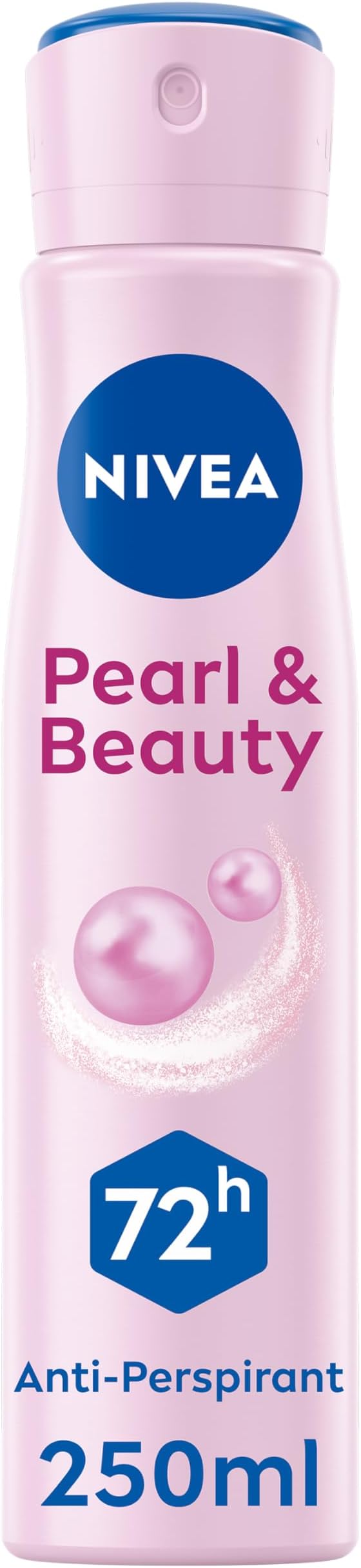 NIVEA Pearl & Beauty Anti-Perspirant Deodorant Spray (250ml), Women's Deodorant Spray with 72H Sweat and Odour Protection, Anti-Perspirant for Women with Pearl Extracts