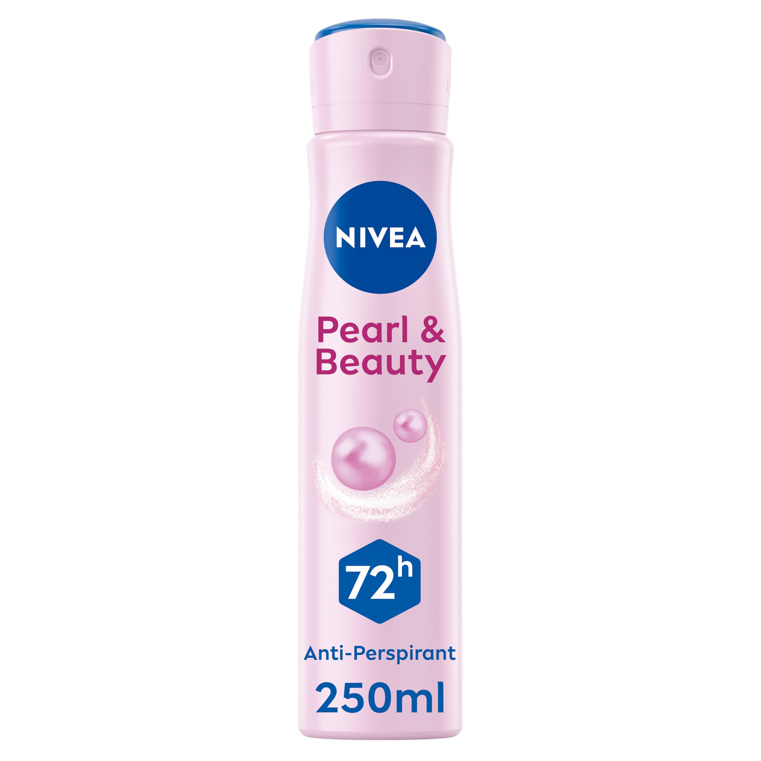 NIVEA Pearl & Beauty Anti-Perspirant Deodorant Spray (250ml), Women's Deodorant Spray with 72H Sweat and Odour Protection, Anti-Perspirant for Women with Pearl Extracts