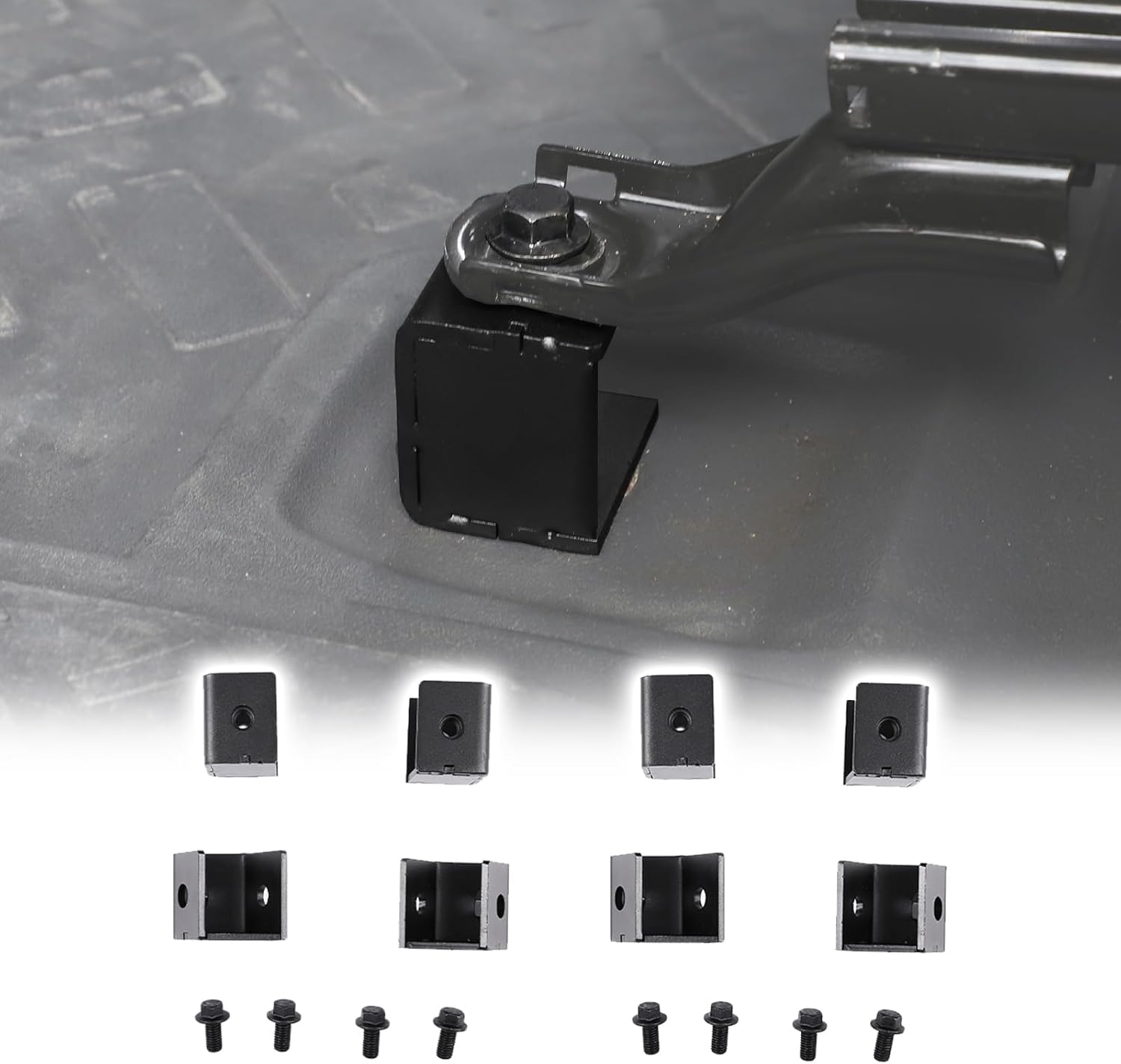 LLKUANG Car Metal Front Seat Spacer Lift Kit,Compatible with 2007-2021 Toyota FJ Cruiser Seat Foot Raising/Heighten Bracket (8Pcs)