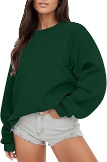 Women Long Sleeve Sweatshirt Comfortable Crewneck Loose Fit Pollover Fleece Fall Tops Oversized Pullover