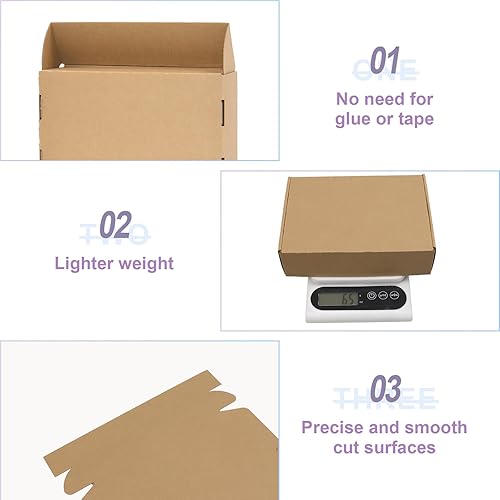 Miniatura 134 de Cajas de envío pequeñas de 6 x 4 x 2 pulgadas para pequeñas empresas, paquete de 30 cajas de correo moradas, caja de embalaje de cartón corrugado