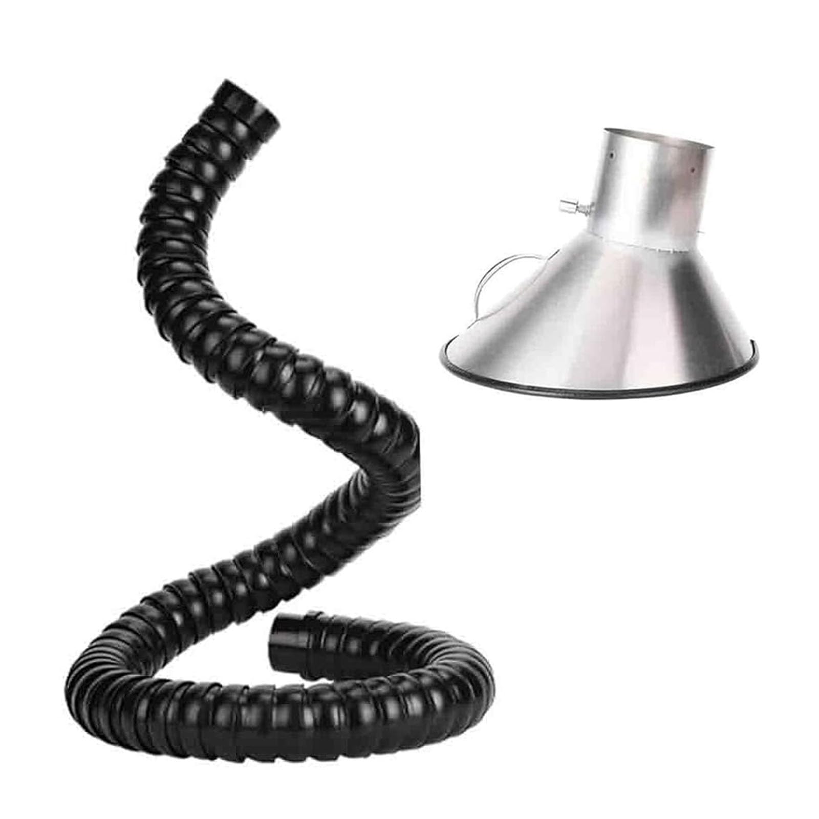 LVSEWOA 3ft Flexible Smoke Extraction Hose, 360° Adjustable Air Extractor for Laser Engraver, Soldering Fume, Welding Applications, 160mm ID, Ideal for Laboratories