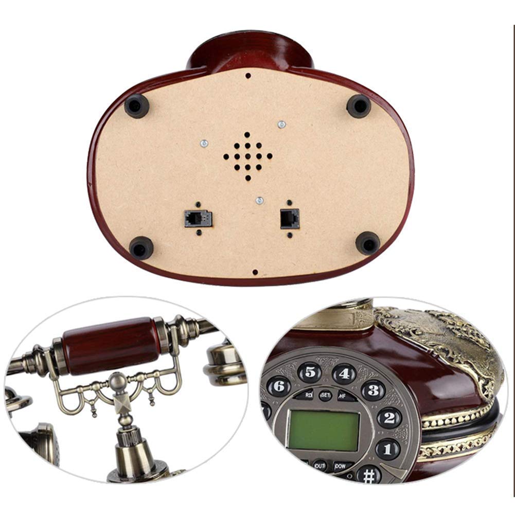 Telefon retro, zabytkowy telefon, staromodny telefon przewodowy z obsługą FSK i DTMF, identyfikacja dzwoniącego do salonu, sypialni, gabinetu, hotelu, 5500A, niebieski