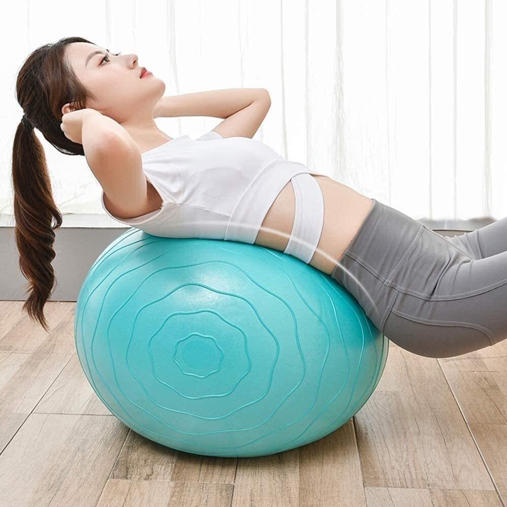 GCX- Pelota de Fitness, pelota de Yoga for Pilates, pelota de fertilidad con bomba de aire, silla de oficina for gimnasio, entrenamiento de equilibrio, pelota de asistencia for el parto Seguridad ( Co