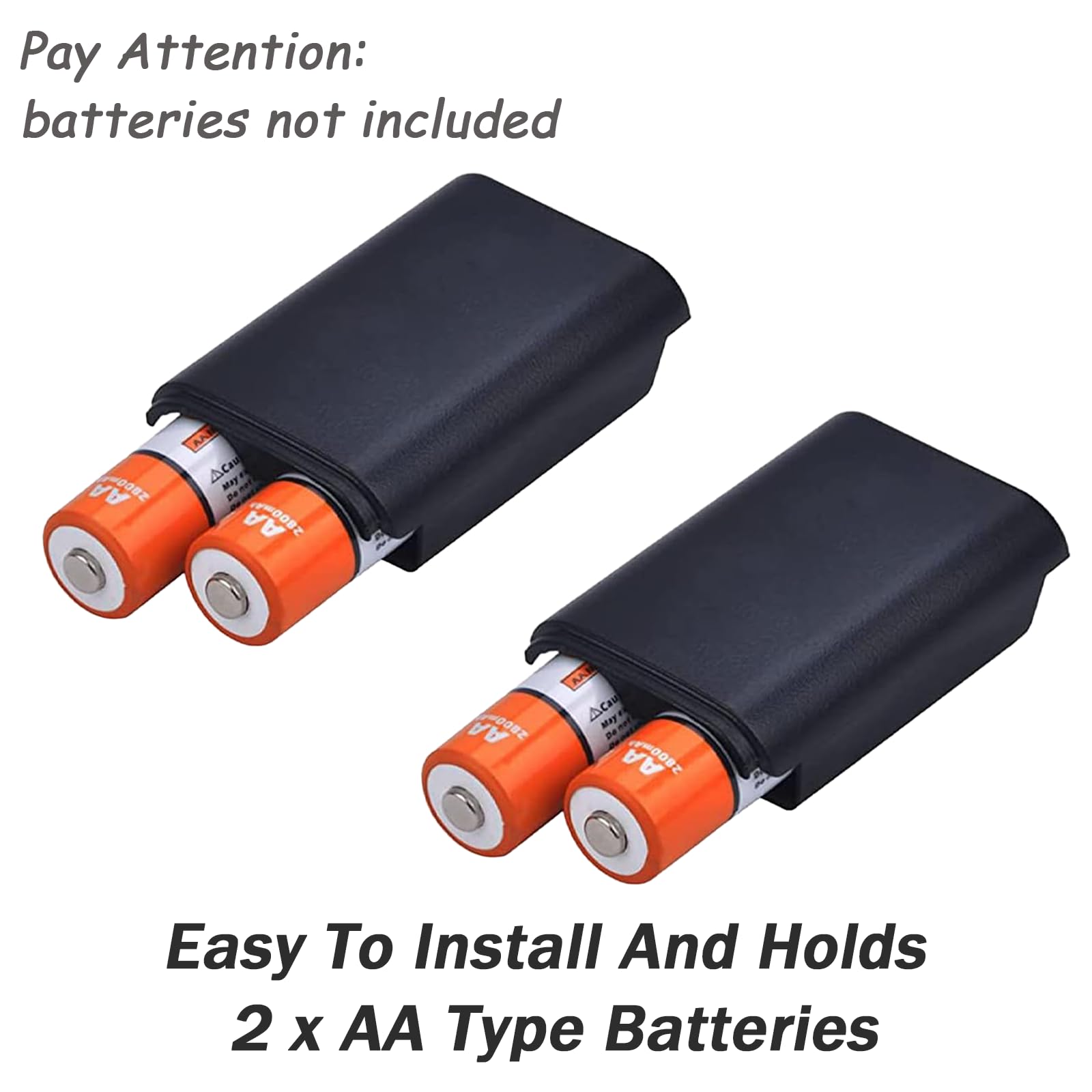 2 Pack Battery Pack Cover Replacement for Microsoft Xbox 360 Wireless Controller, Battery Pack Cover Shell Case for Microsoft Xbox 360 Wireless Controller(Black) — view 4