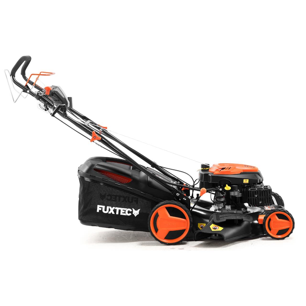 Kosiarka spalinowa FUXTEC 4w1 FX-RM5196eSPRO, 6 KM / 4,4 kW, szer. koszenia 51 cm, naped tylny regulowany, 4-suwowa, 25–75 mm, kosz 60 l i funkcja mulczowania