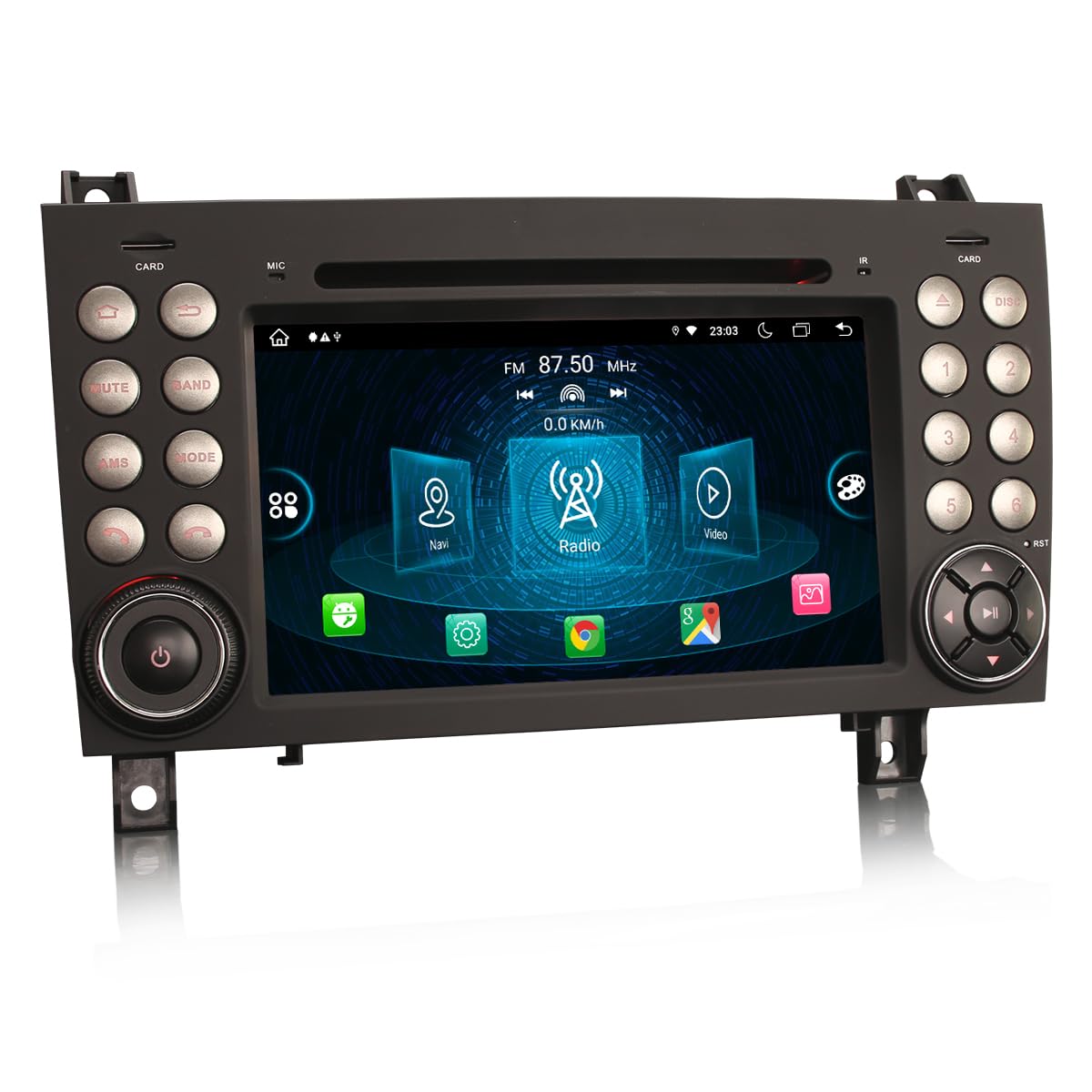 Radio samochodowe z systemem Android 14 z 8 rdzeniami, 4GB+64GB, DAB+ GPS, Bluetooth dla Mercedes BENZ klasy SLK W171 R171 z nawigacją, obsługuje bezprzewodowe CarPlay, Android AUTO, WiFi 4G